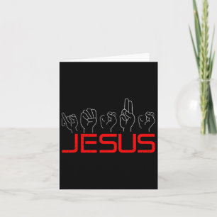 Jesus Asl American Sign Language Christlich Deaf A Karte