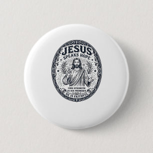 Jesus ASL gehörlose Gemeinschaft Inklusion Shirt C Button