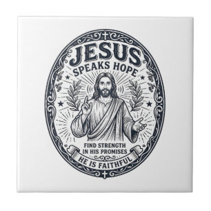 Jesus ASL Gehörlosengemeinschaft Inklusions-Shirt Fliese