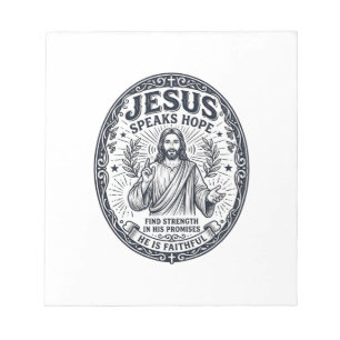 Jesus ASL Gehörlosengemeinschaft Inklusions-Shirt  Notizblock