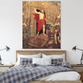 Jesus auf Auferstehungsband im Vatikan Leinwanddruck (Insitu (Schlafzimmer))