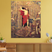 Jesus auf Auferstehungsband im Vatikan Leinwanddruck (Insitu (Wohnzimmer))