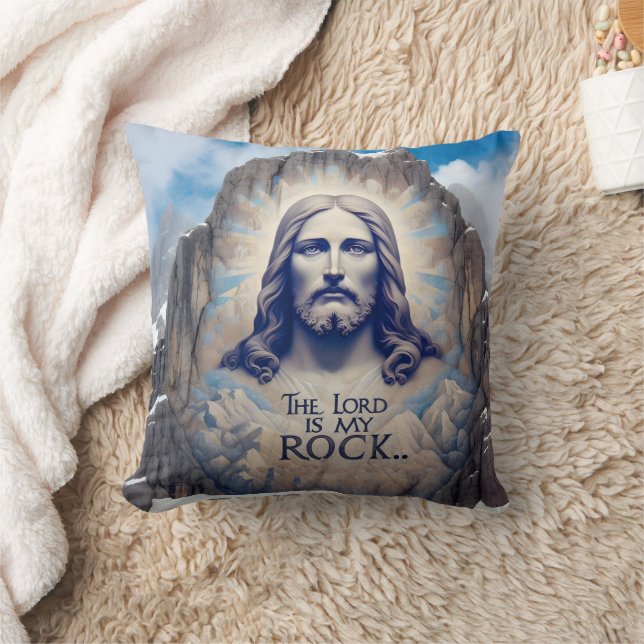 Jesus auf dem Berg: Der Herr ist mein Felsen Kissen (Decke)