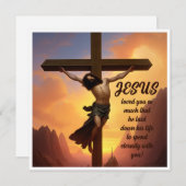 Jesus auf dem Christlichen Kreuzweg Feiertagskarte (Vorne/Hinten)