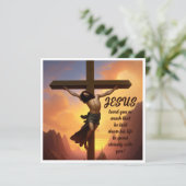Jesus auf dem Christlichen Kreuzweg Feiertagskarte (Stehend Vorderseite)