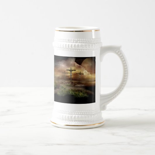 JESUS AUF DEM CROSS BIERGLAS (Rechts)