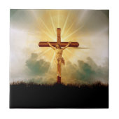 JESUS AUF DEM CROSS FLIESE (Vorderseite)