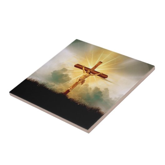 JESUS AUF DEM CROSS FLIESE (Seite)