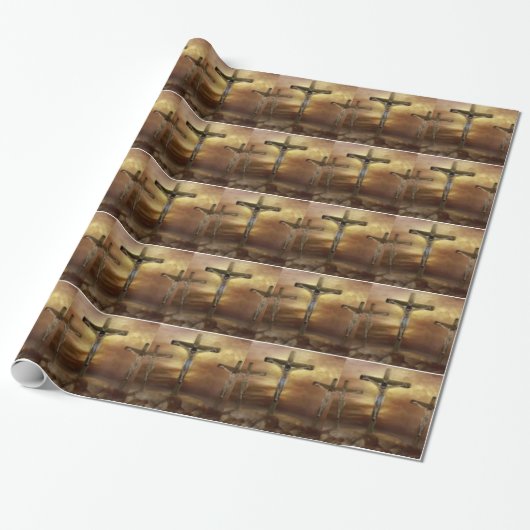 JESUS AUF DEM CROSS GESCHENKPAPIER (Ungerollt)