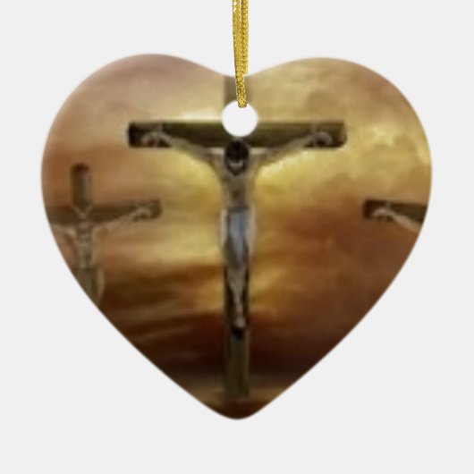 JESUS AUF DEM CROSS KERAMIKORNAMENT (Vorne)