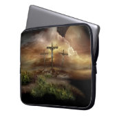 JESUS AUF DEM CROSS LAPTOPSCHUTZHÜLLE (Vorderseite Links)