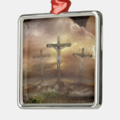 JESUS AUF DEM CROSS SILBERNES ORNAMENT (Links)