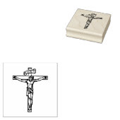 Jesus auf dem Kreuzkreuz Religiös Katholisch Gummistempel (Stempel)