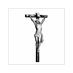 Jesus auf dem Kreuzkreuzkreuzkreuz Religiöse Katho Gummistempel