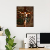 Jesus auf dem Kreuzplakat Poster (Heimbüro)