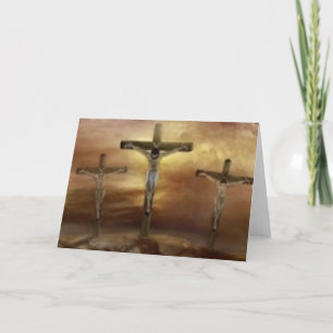 JESUS AUF DEM KROSS FEIERTAGSKARTE