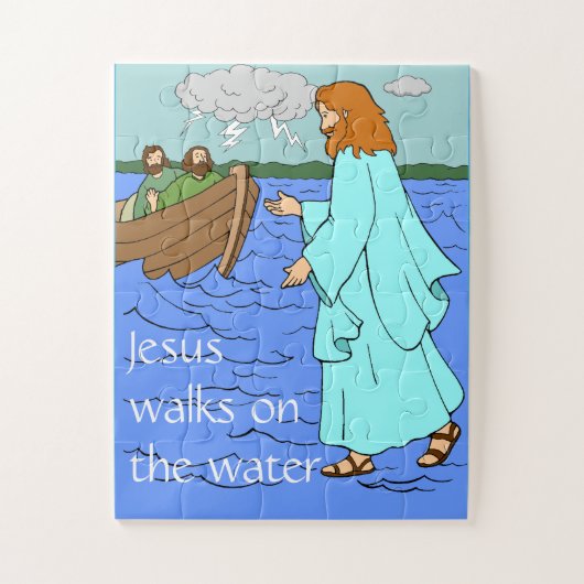 Jesus auf dem Wasser Puzzle (Vertikal)