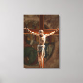 Jesus auf den überquerten Kanvas Leinwanddruck (Vorderseite)