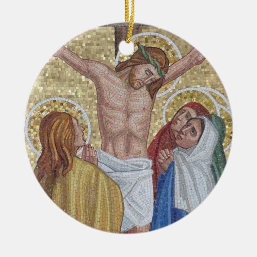 Jesus auf der religiösen Kunstverzierung des Keramikornament (Vorne)