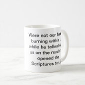 Jesus auf der Straße zu Emmaus Kaffeetasse (VorderseiteRechts)
