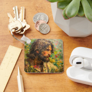 Jesus auf der Wiese Schlüsselanhänger