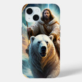 Jesus auf einem Eisbären Case-Mate iPhone Hülle (Rückseite)