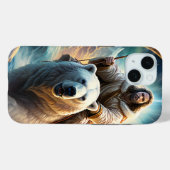 Jesus auf einem Eisbären Case-Mate iPhone Hülle (Rückseite (Horizontal))