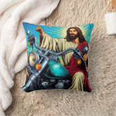 Jesus auf einem Fahrradkissen! Kissen (Decke)