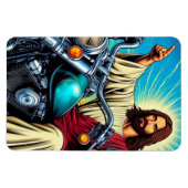 Jesus auf einem Radmagnet! Magnet (Horizontal)