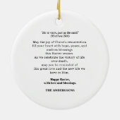 Jesus auf Kreuz Er ist Riser Oster Keramik Ornament (Hinten)