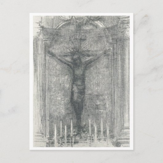 Jesus auf Kreuz - Postkarte (Vorderseite)
