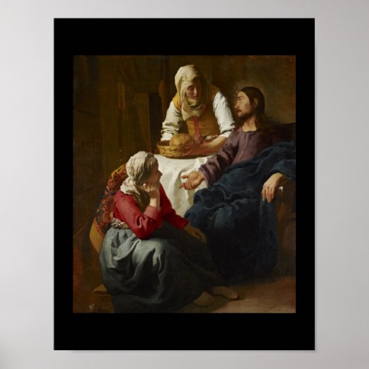 Jesus auf Mary und Martha's Zuhause Poster (Vorne)