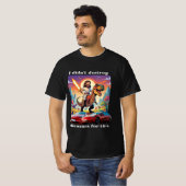 Jesus auf Trex gegenüber Elektroauto T-Shirt (Vorne ganz)