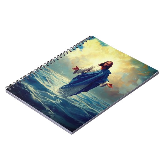 Jesus auf Water Classic Notebook Seiten Notizblock (Linke Seite)