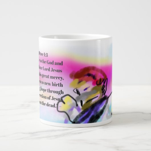 Jesus  auferstand  Jumbo-Tasse (Vorderseite)