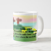 Jesus auferstanden  Jumbo-Tasse (Vorderseite Rechts)