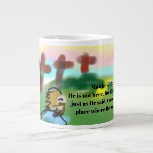 Jesus auferstanden  Jumbo-Tasse (Vorderseite)