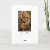 Jesus auferstanden über seinem Grab Feiertagskarte (Rückseite)