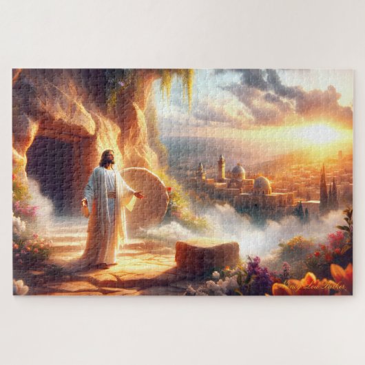 Jesus Auferstehung Göttliche Morgenröte Puzzle (Horizontal)
