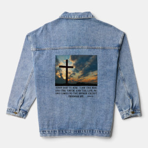 Jesus Auferstehung Ich bin der Weg und das Wahrhei Jeansjacke