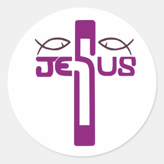Jesus Auferstehung Sonntag Runder Aufkleber (Vorderseite)