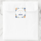 Jesus-Aufkleber Quadratischer Aufkleber (Tasche)