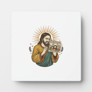 Jesus Augen geschlossen getaggtes Gruppenfoto unvo Fotoplatte