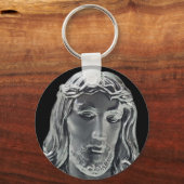 Jesus B&W Image Schlüsselanhänger (Vorderseite)