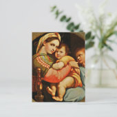 Jesus-Baby in Marias Armen Postkarte (Stehend Vorderseite)