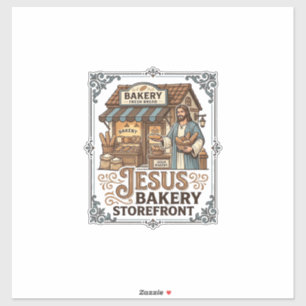 Jesus Bäckerei Schaufenster Jesus Bäckerei Schaufe Aufkleber