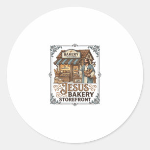 Jesus Bäckerei Schaufenster Jesus Bäckerei Schaufe Runder Aufkleber