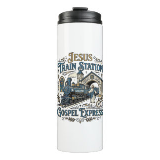 Jesus Bahnhof Gospel Express Jesus Zug Bahnhof Exp Thermosbecher