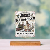Jesus Bahnticket Reise Jesus Bahnticket Acrylschild (Neutral)