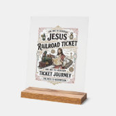 Jesus Bahnticket Reise Jesus Bahnticket Acrylschild (Winkel)